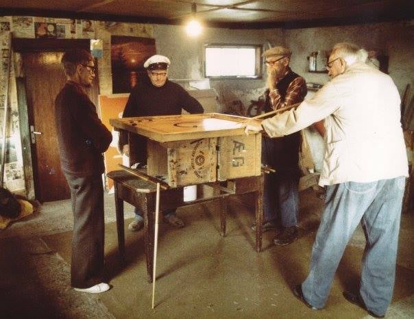 1990 ca. Tunboere om et slag bob. Fra v. Erik Clemmensen, Harry Kjeldsen, Søren Hansen og ?