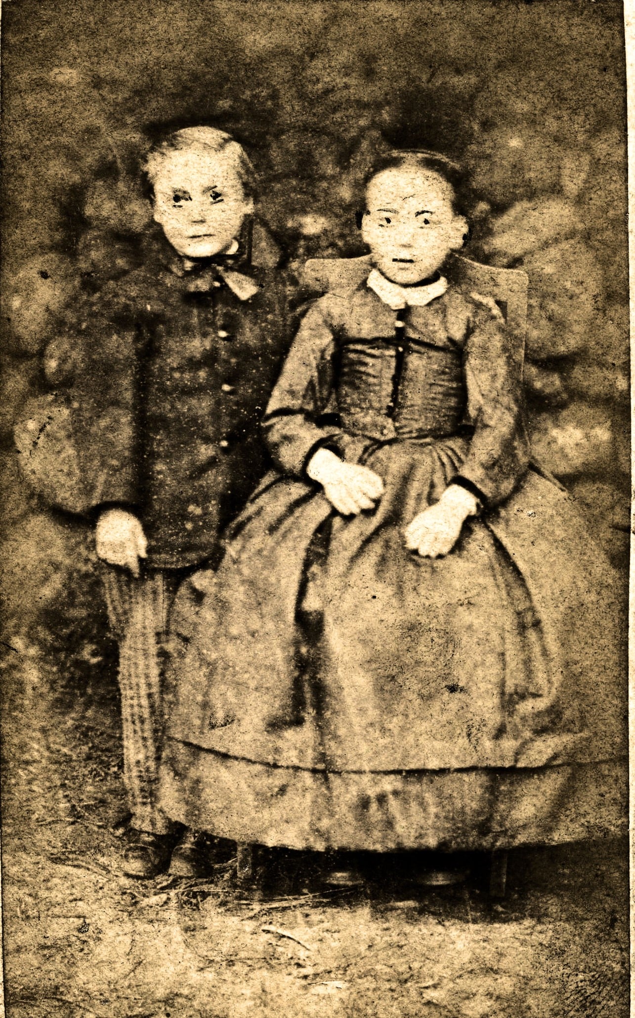 1885 ca. Christian Jensen og Stine Jensen.