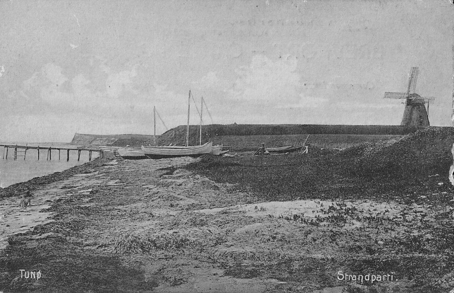 1897 Tunøs Ladeplads på sydstranden for post- og godstransport til Korsør. 