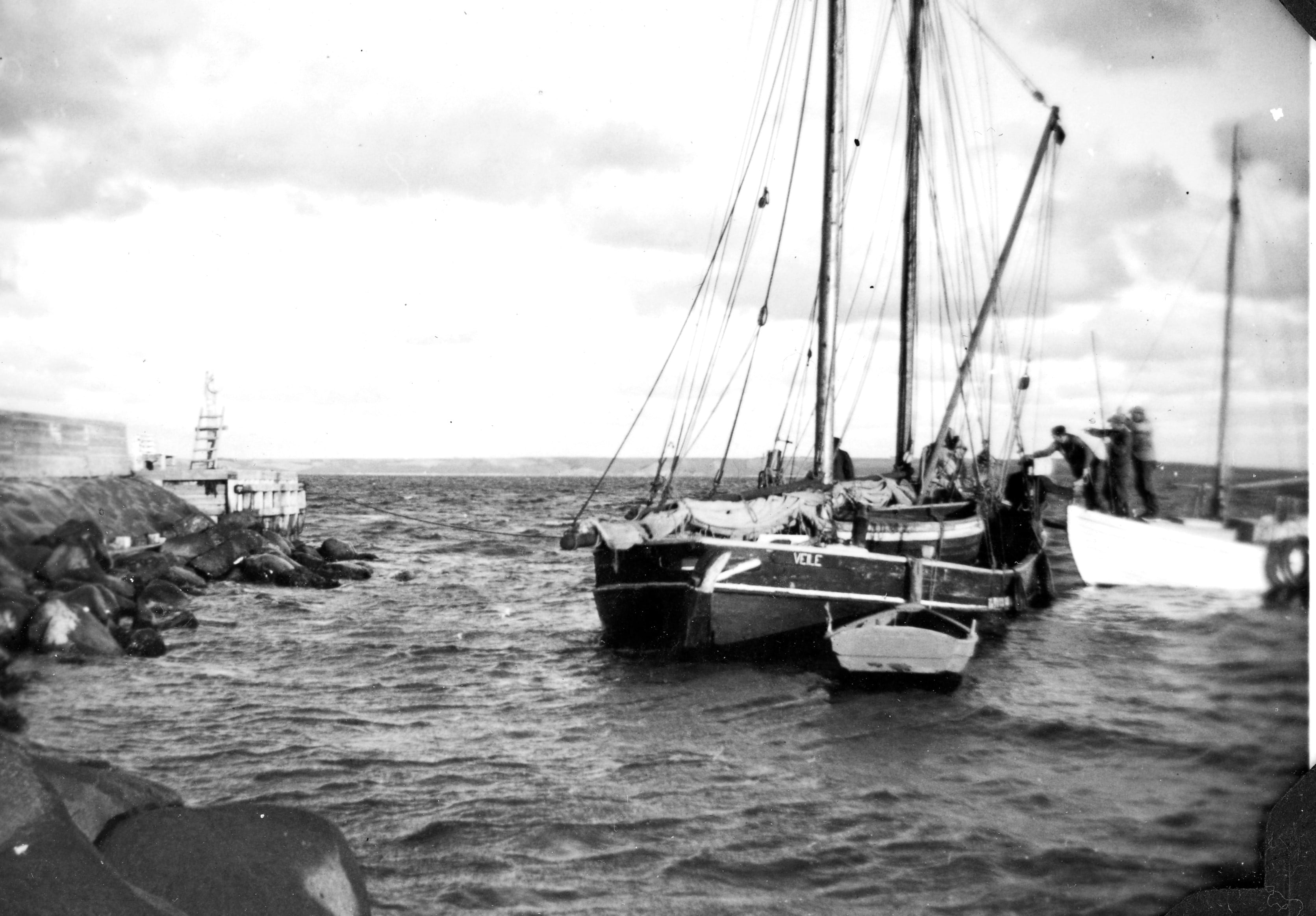 1935 Stranding v. søndre mole.