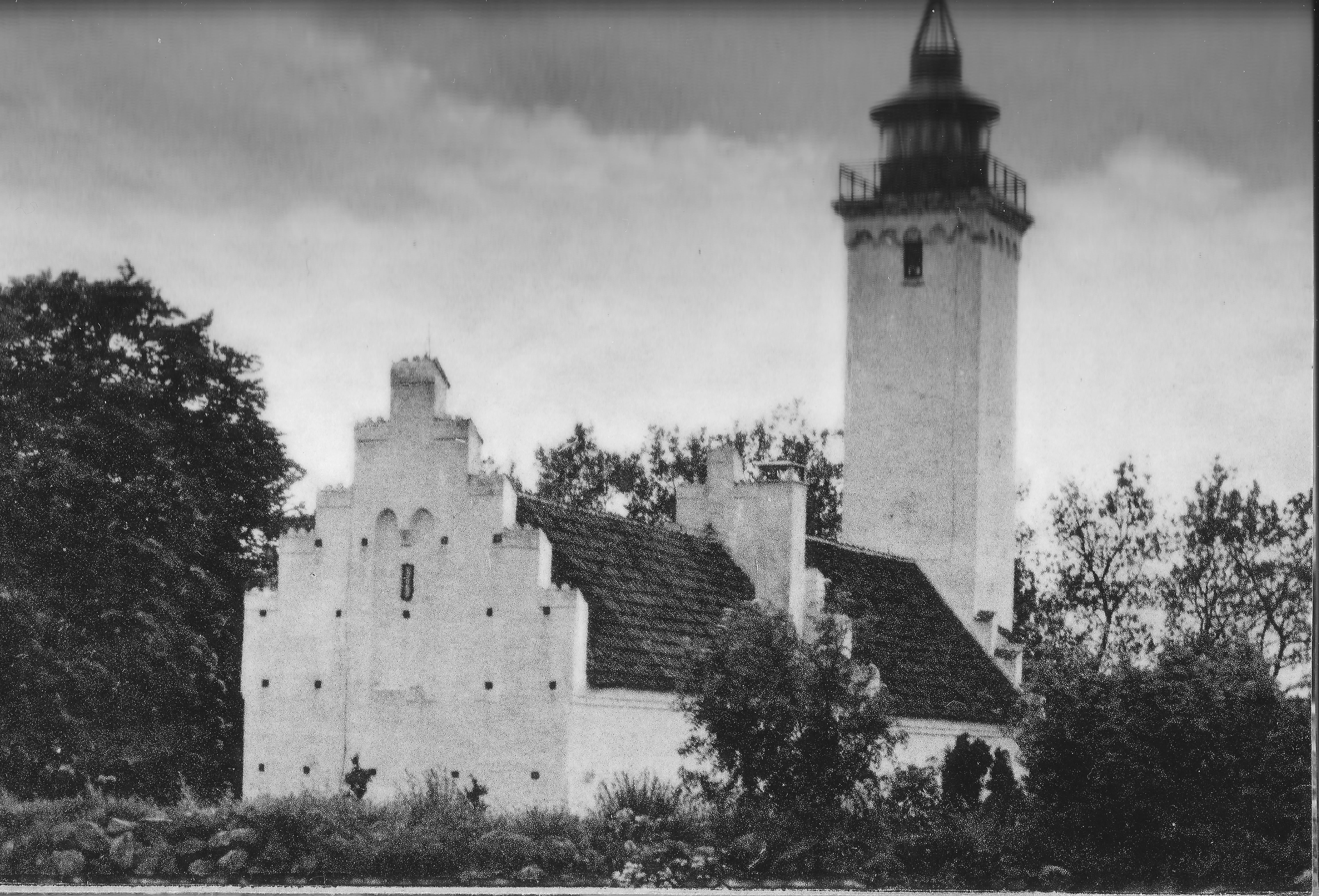 1950-erne Tunø Kirke. Postkort.